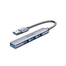 Vention 4-in-1 Mini USB 3.0 Hub (Grey)