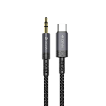 DEVIA Cable USB-C To Jack 3.5mm 1m (Black)