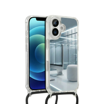 COVERME Case Mirror iPhone 16 (Phone Strap Black)